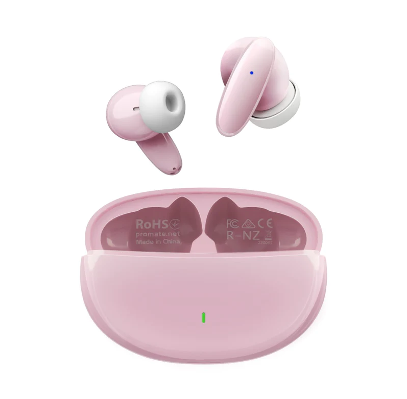 Promate Compact Bluetooth v5.1 TWS IPX5 Earphones (LUSH) - 5 Hours Playing Time, Intellitouch Control, Water Resistant