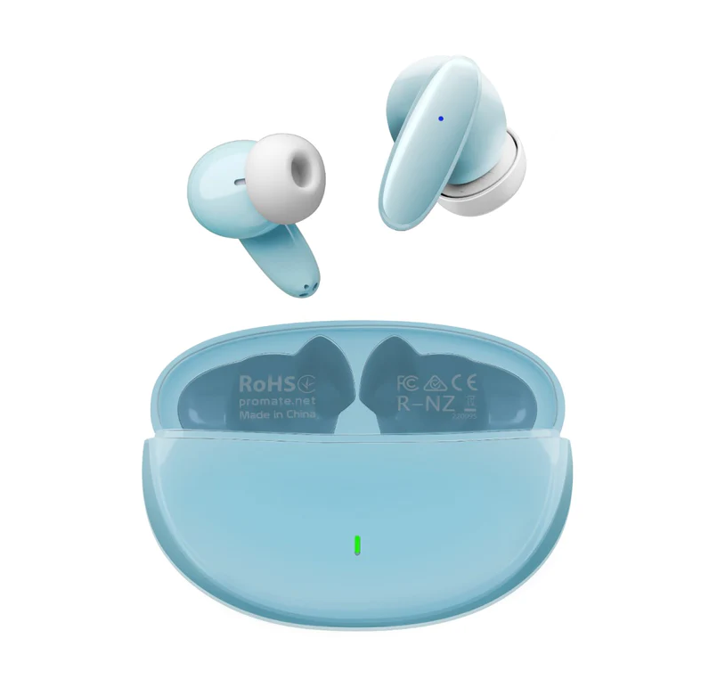 Promate Compact Bluetooth v5.1 TWS IPX5 Earphones (LUSH) - 5 Hours Playing Time, Intellitouch Control, Water Resistant