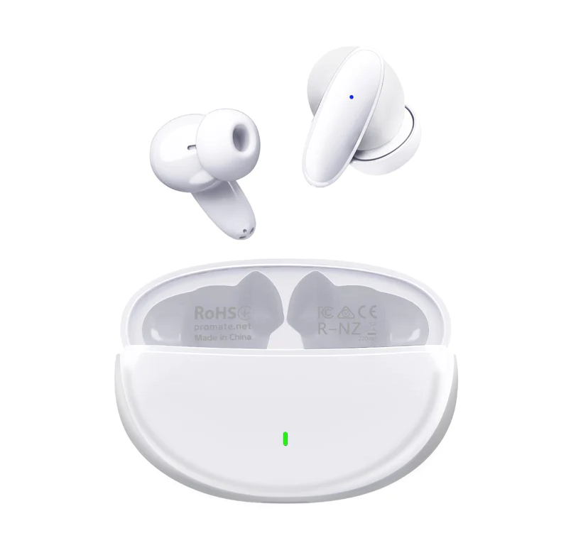Promate Compact Bluetooth v5.1 TWS IPX5 Earphones (LUSH) - 5 Hours Playing Time, Intellitouch Control, Water Resistant