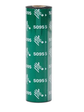 Zebra Resin Ribbon, 64mmx74m (2.52inx242ft) (05095GS0640)