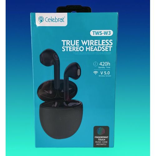 Celebrat TWS-W3 True Wireless Earbuds Bluetooth Headset - Battery Earphone Capacity:45mAh, Charging Box Capacity:400mAh