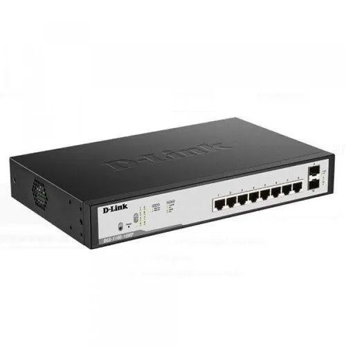 D-Link DGS-F1100-10PS 8 Port PoE Gigabit Smart Managed Switch + 2 SFP ports