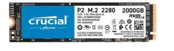Crucial P2 3D NAND NVMe™ PCIe® M.2 2280 SSD -2TB (CT2000P2SSD8)