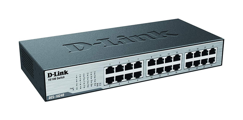 D-Link 24-Port 10/100 Unmanaged Desktop or Rackmount Switch (DES-1024D)