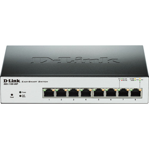 D-Link 8-Port EasySmart Gigabit Ethernet PoE Switch (DGS-1100-08P)