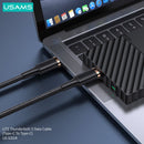 USAMS SJ514 U72 100W 5A USB-C / Type-C to USB-C / Type-C Thunderbolt 3 Data Cable, Length: 0.8m(SJ514USB01)