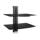 SKILLTECH Double Glass Shelves DVD/Decoder Adjustable Stand - SH-02D