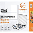 Eurochef EG-S04 Deluxe 4 Burner Gas Cooker 