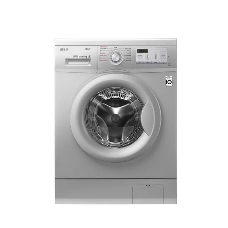LG FH2J3QDNG5P 7Kgs Front Load Washing Machine - 6 Motion, Auto Restart