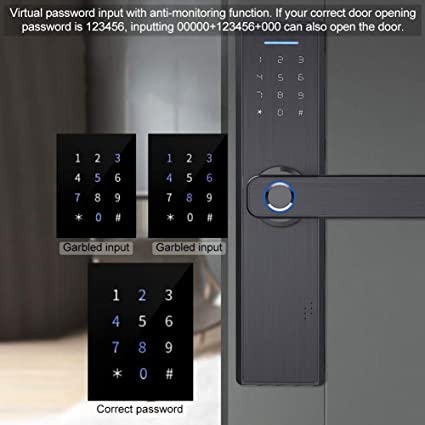Tuya Multi-Unlock Biometric Smart Electronic Door Lock - Fingerprint, Card, Password, Key Anti-Theft 2-Tough Home Security