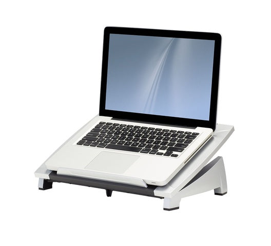 Fellowes Office Suites Laptop Riser, 15 1/8 x 11 3/8 x 4 1/2-6 1/2, Black/Silver (8032001)