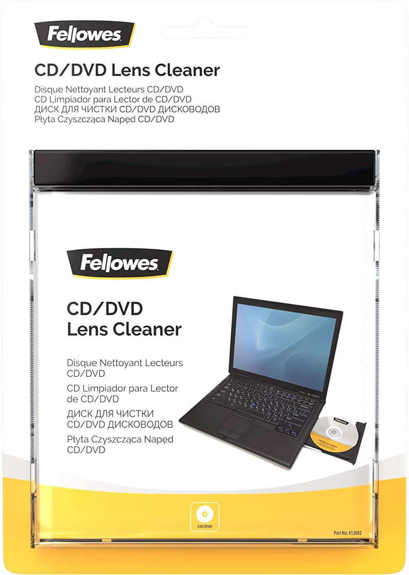 Fellowes cleaning Af Cd Lensclene (ACDL000)-Can be used in audio, CD-Rom, DVD and recordable drives