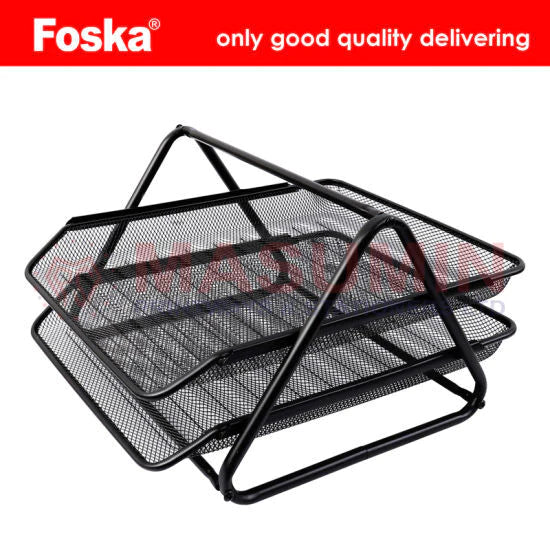 Foska HY62002 2 Layers Office Tray - Material: Metal Mesh