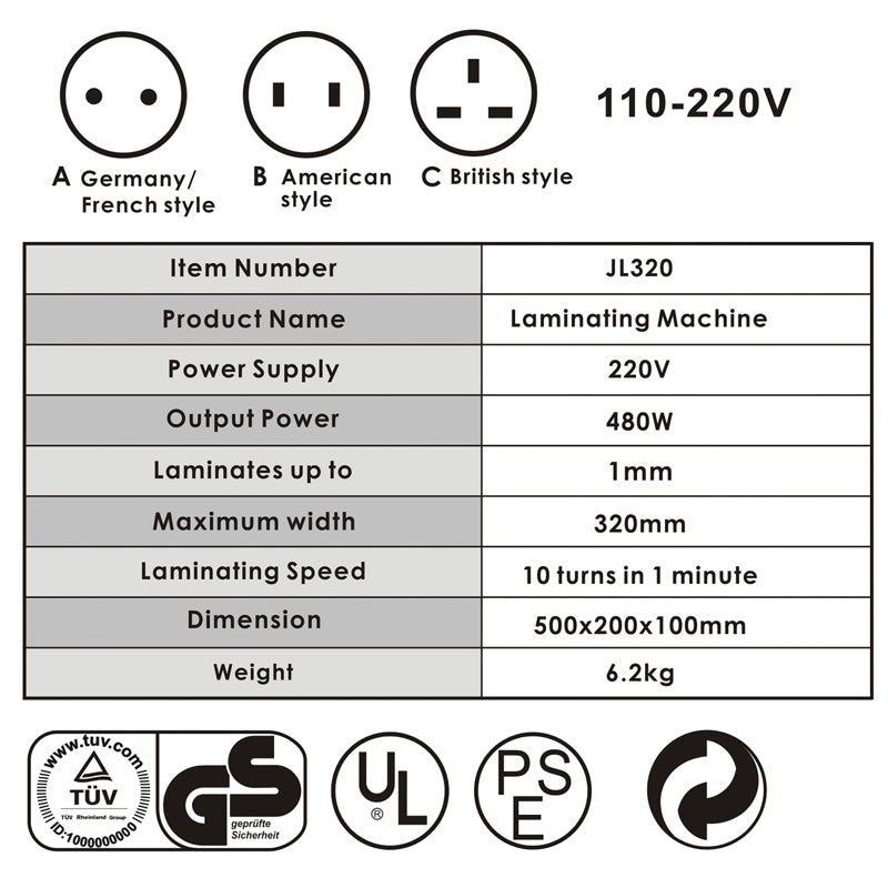 Foska JL320 Steel Laminator