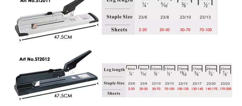 Foska ST2011 Long-Arm Heavy Duty Stapler