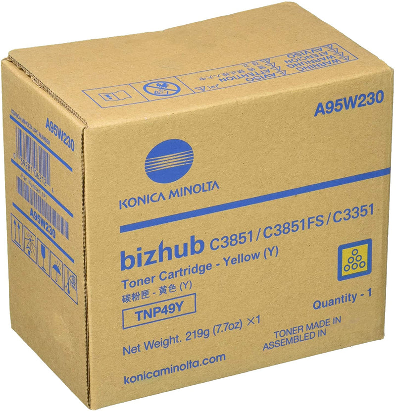 Genuine Konica Minolta TNP49Y Yellow Toner Cartridge (A95W250)