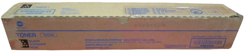 Genuine Konica Minolta Original TN-221K Black Toner Cartridge (A8K3150)