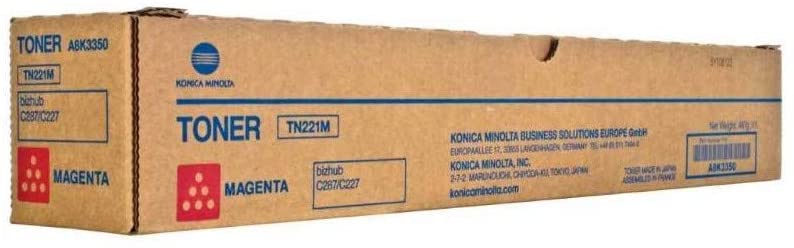 Genuine Minolta Original TN-221C Cyan Toner Cartridge (A8K3450)