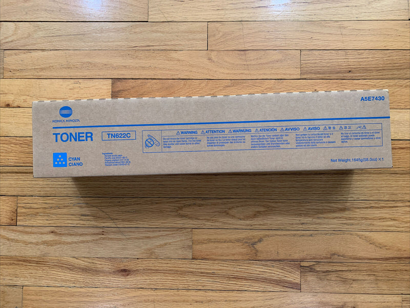 Genuine Konica Minolta Original TN619C Cyan Toner Cartridge (A3VX453)