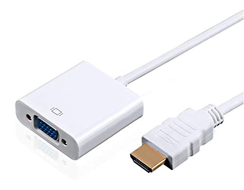HDMI to VGA Adapter - Converter (Male to Female) for Computer, Desktop, Laptop, PC, Monitor, Projector, HDTV, Chromebook, Raspberry Pi, Roku, Xbox and More