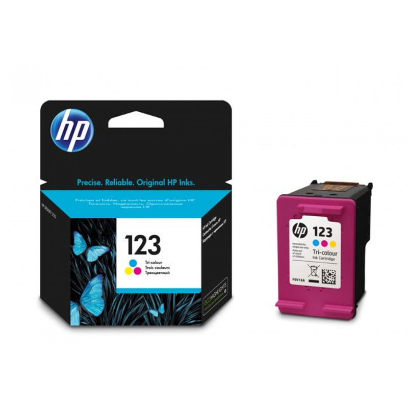 HP 123 Tri-color Original Ink Cartridge-F6V16AE
