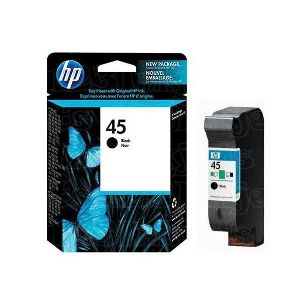 HP 45 Black Original Ink Cartridge, 51645A