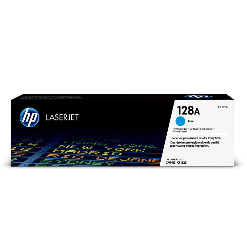 HP 128A Black Original LaserJet Toner Cartridge, CE320A