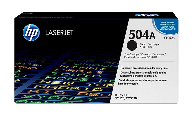 HP 504A Black Original LaserJet Toner Cartridge(CE250A)