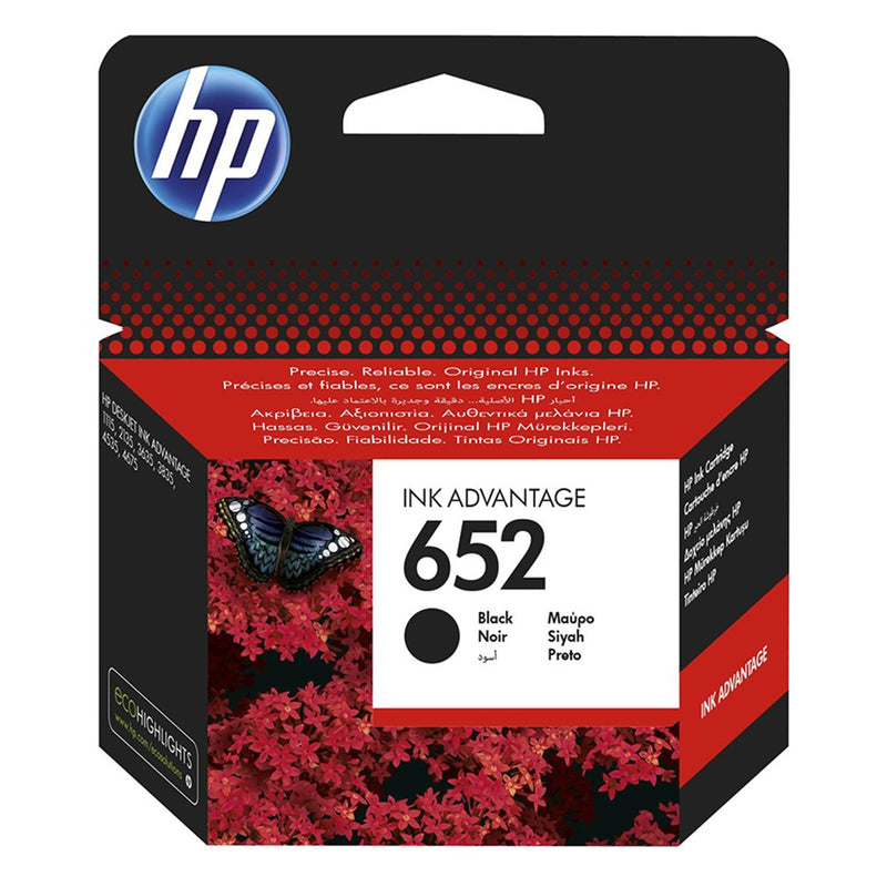 HP 652 Black Original Ink Advantage Cartridge(F6V25AE)