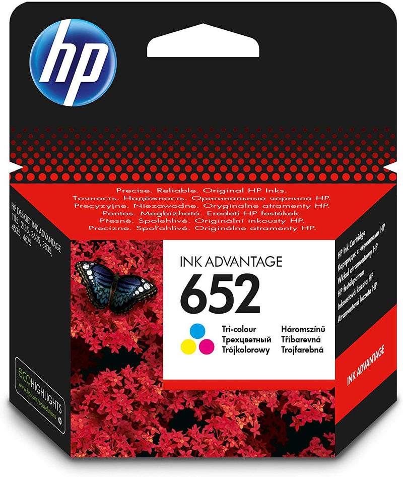 HP 652 Tri-color Ink Cartridge (F6V24AE)