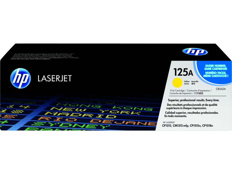 HP 125A Yellow Laser Jet Toner Cartridge – CB542A