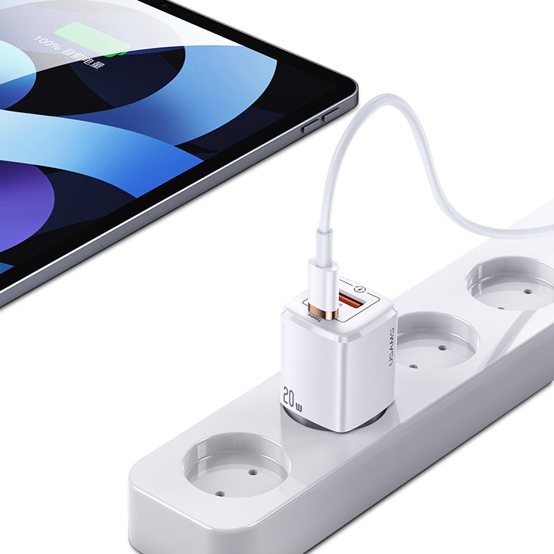 USAMS US-CC128 T37 Super Si QC3.0 PD Fast Charger 20W EU(CC128TC02)