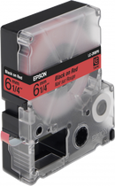 Epson Label Catridge Pastel LC-2RBP9 Black on Red tape 6MM (9M) (C53S623400)