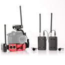 Saramonic Wireless Lavalier Microphone, SR-WM4C 4-Channels VHF Lapel Mic System (200' Range) for DSLR Camera ZCanon Nikon Sony Panasonic DV Camcorders Audio Recorder