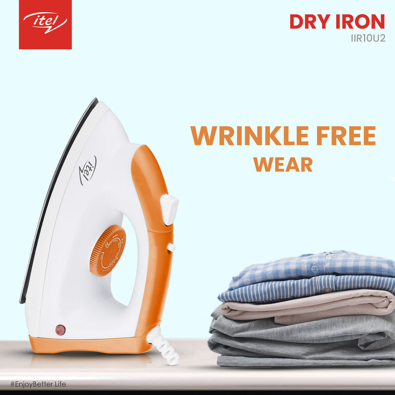 Itel 1000W Non-Stick Soleplate Electric Dry Iron Box