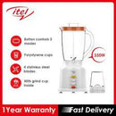 Itel IBL30U1 Button Control Unbreakable Blender, 4 Stainless Steel Blades with Free Dry Mill