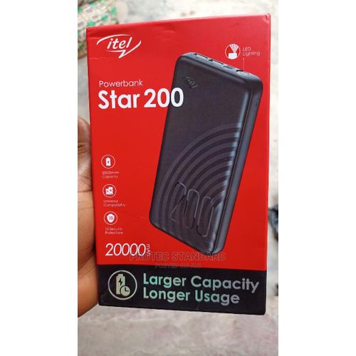 Itel STAR 200 Power Bank - 20000mAh Dual Output Fast Charging 