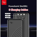Itel Star-200C Power Bank - 20000 mAh Rated Input: DC 5.0V/2A,Rated Output: DC 5.0V/2.1A, Max Connector:Type：A+A+C+M