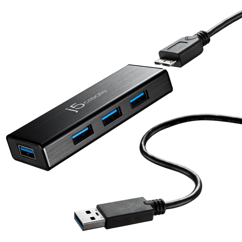 j5create USB 3.1 Gen 1 4-Port Mini Hub (JUH340)