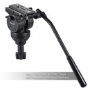 Kingjoy VT-2500+VT-2510 Professional Video/Camera Tripod Kit - 360°Panorama Pan Fluid Ball Head for DSLR Camera Video Recorder DV Max Height 61 Inch Max Load 15KG