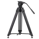 Kingjoy VT-2500+VT-2510 Professional Video/Camera Tripod Kit - 360°Panorama Pan Fluid Ball Head for DSLR Camera Video Recorder DV Max Height 61 Inch Max Load 15KG