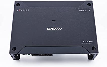 Kenwood Excelon X502-1 X Series Mono Car Subwoofer Amplifier - Class D, 1000W, Bass Boost