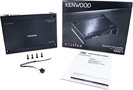 Kenwood Excelon X502-1 X Series Mono Car Subwoofer Amplifier - Class D, 1000W, Bass Boost