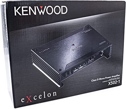 Kenwood Excelon X502-1 X Series Mono Car Subwoofer Amplifier - Class D, 1000W, Bass Boost