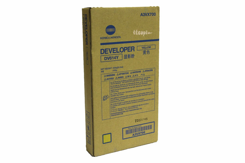 Konica Minolta DV614Y Yellow Developer for Bizhub Press C1060 C1060L C1070