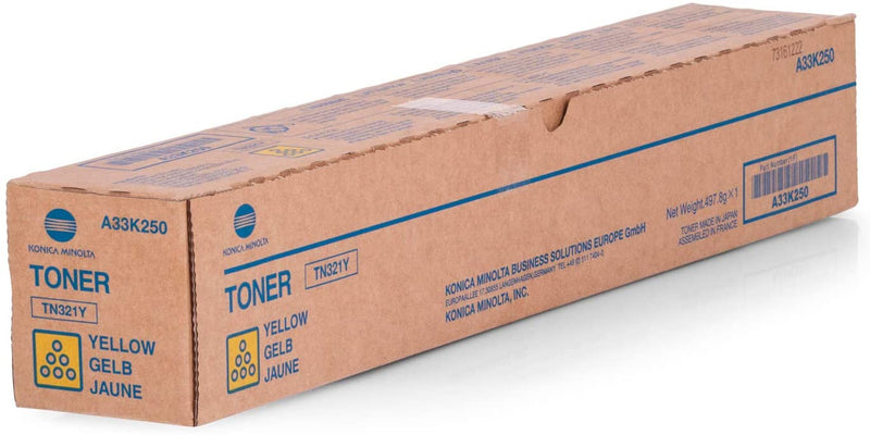 Konica Minolta TN321Y Yellow Toner Cartridge - (A33K250)