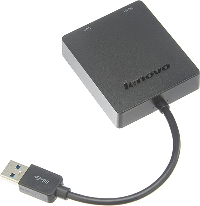 Lenovo Universal USB 3.0 to VGA/HDMI Adapter - 4X90H20061