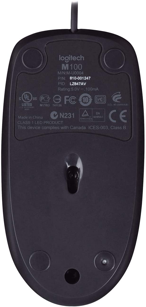 Logitech Corded (Wired) Mouse M100