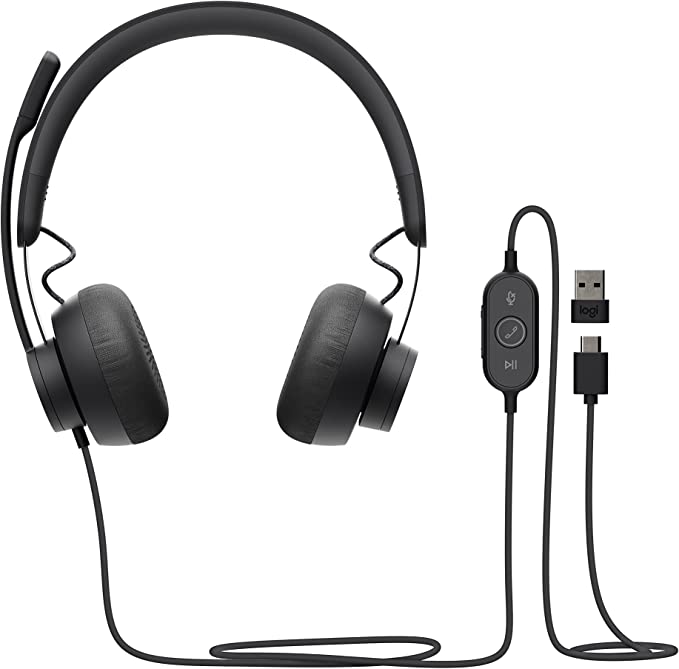 Logitech 981-000875 Zone Wired Over-ear Headset - Graphite USB 