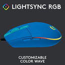 Logitech G203 LIGHTSYNC Blue Wired Gaming Mouse 